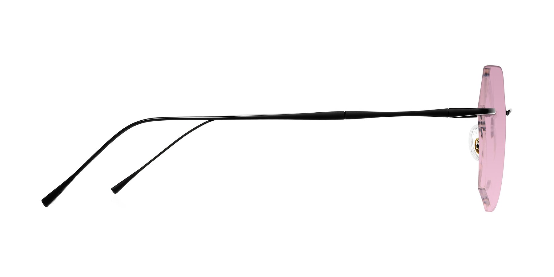 Side of Edme in Matte Black with Light Wine Tinted Lenses