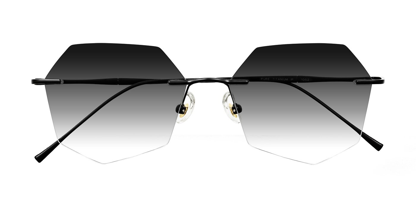 Edme - Matte Black Gradient Sunglasses