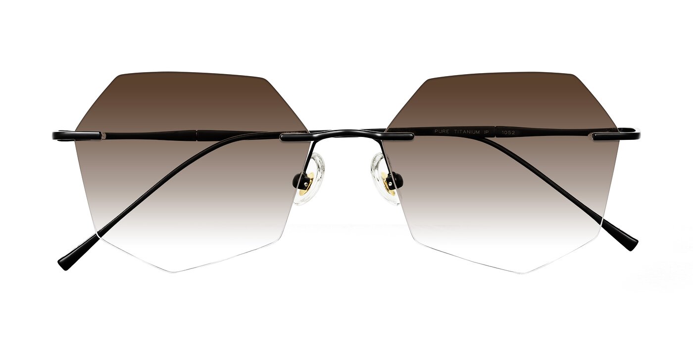 Edme - Matte Black Gradient Sunglasses
