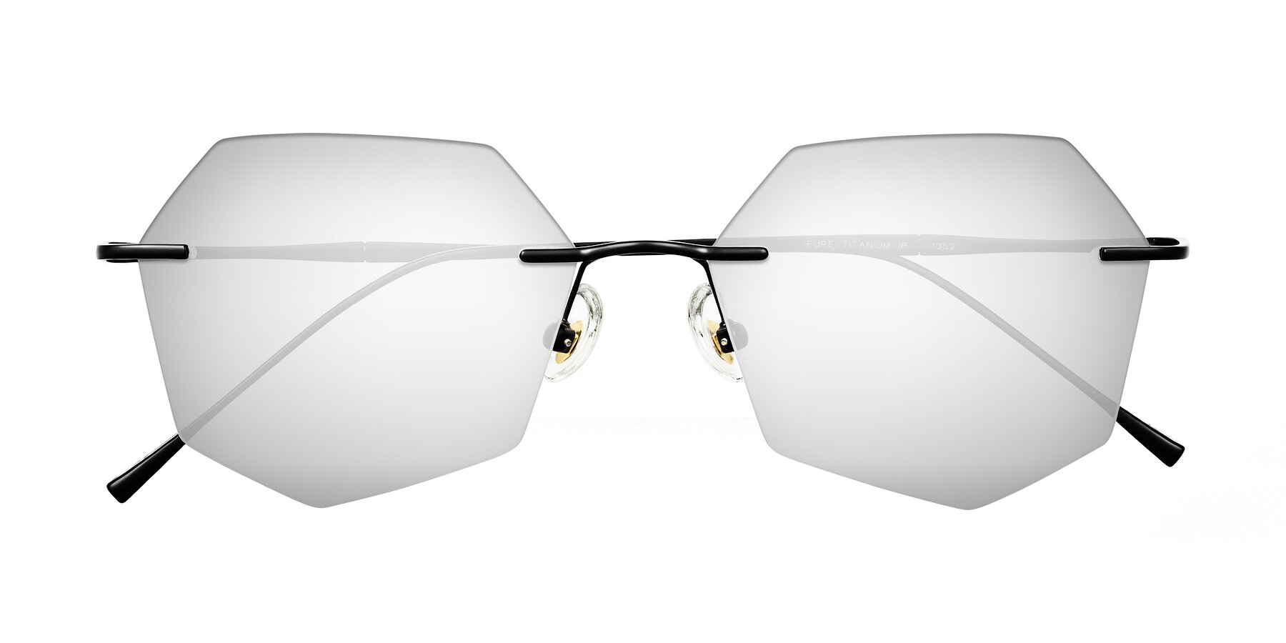 Folded Front of Edme in Matte Black with Silver Mirrored Lenses