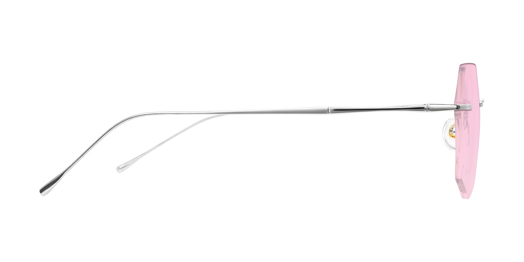 Side of Edme in Silver with Light Pink Tinted Lenses