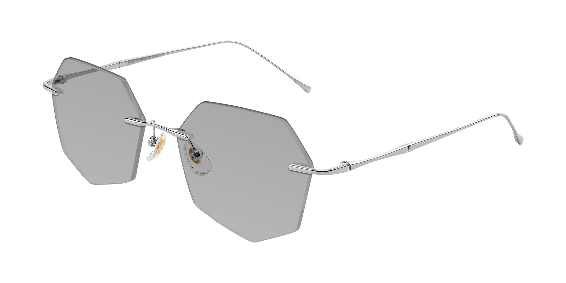 Angle of Edme in Silver with Light Gray Tinted Lenses