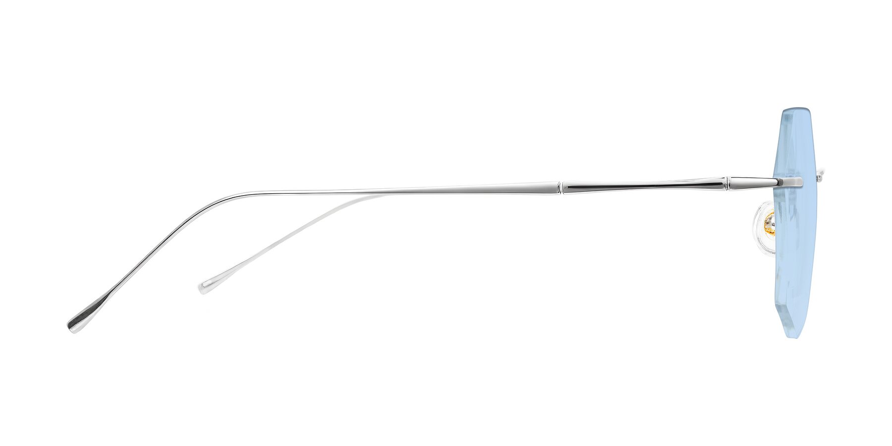 Side of Edme in Silver with Light Blue Tinted Lenses