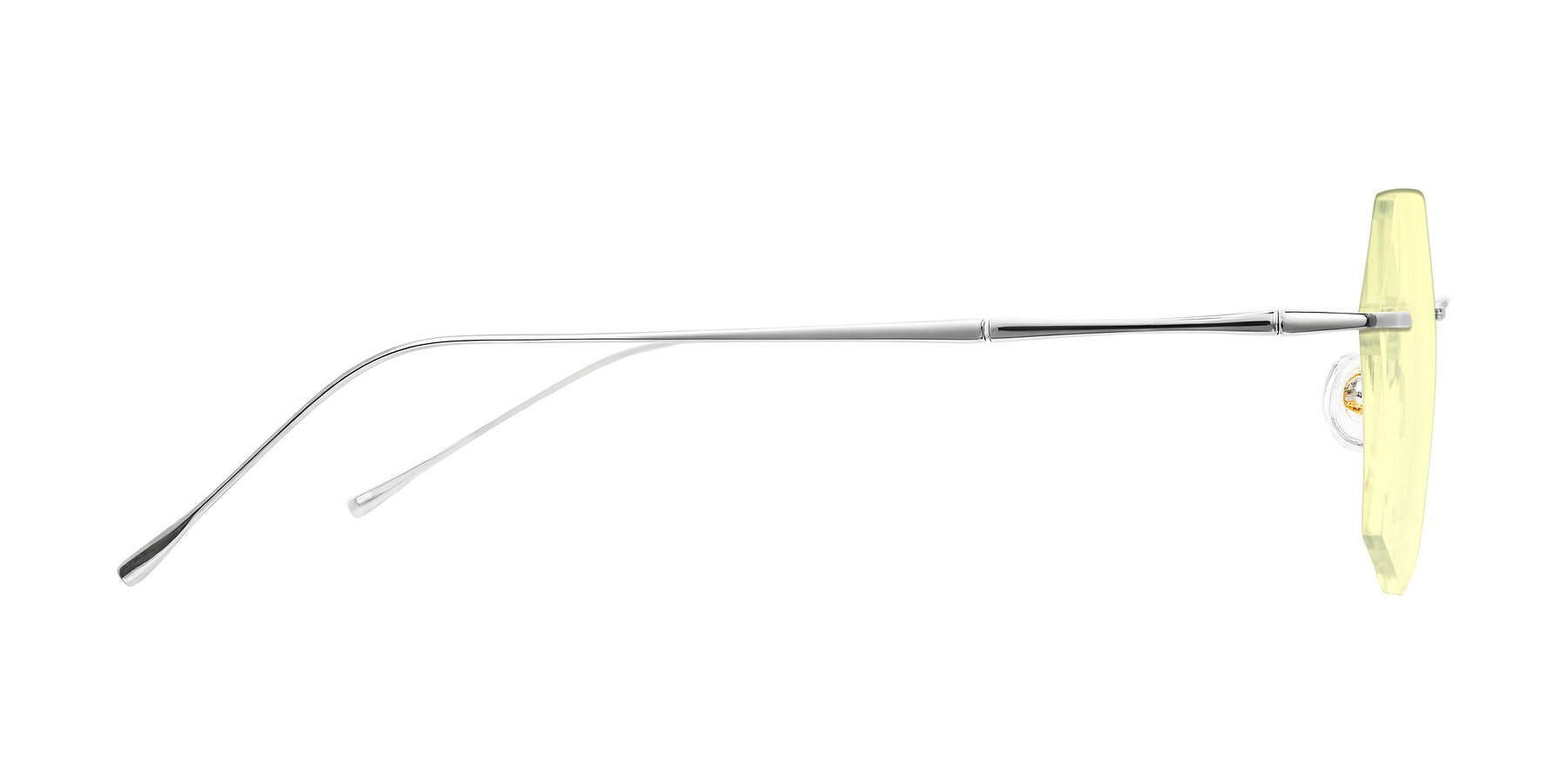 Side of Edme in Silver with Light Yellow Tinted Lenses