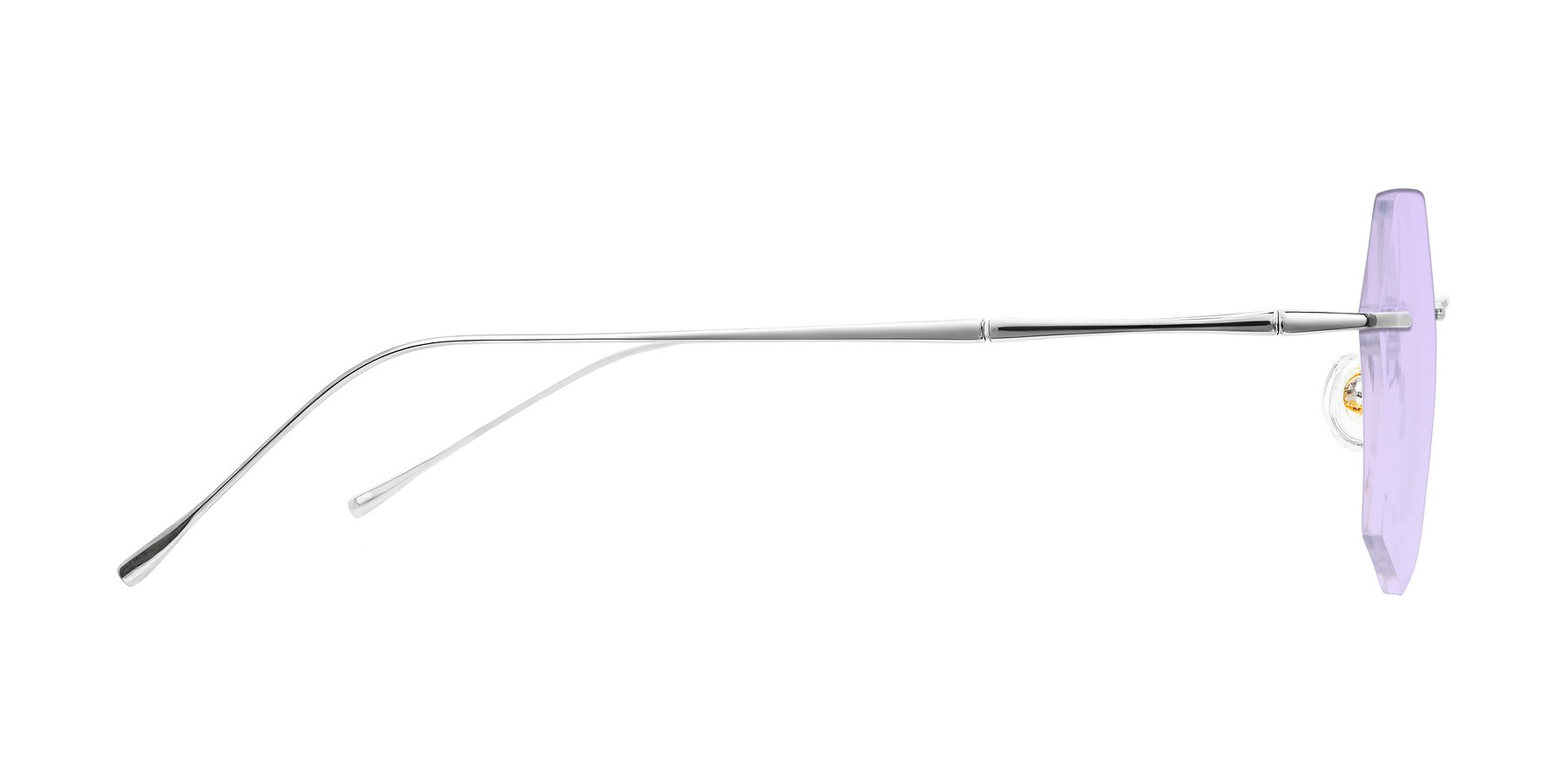 Side of Edme in Silver with Light Purple Tinted Lenses