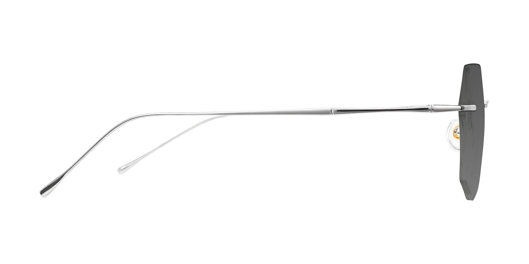 Side of Edme in Silver with Medium Gray Tinted Lenses