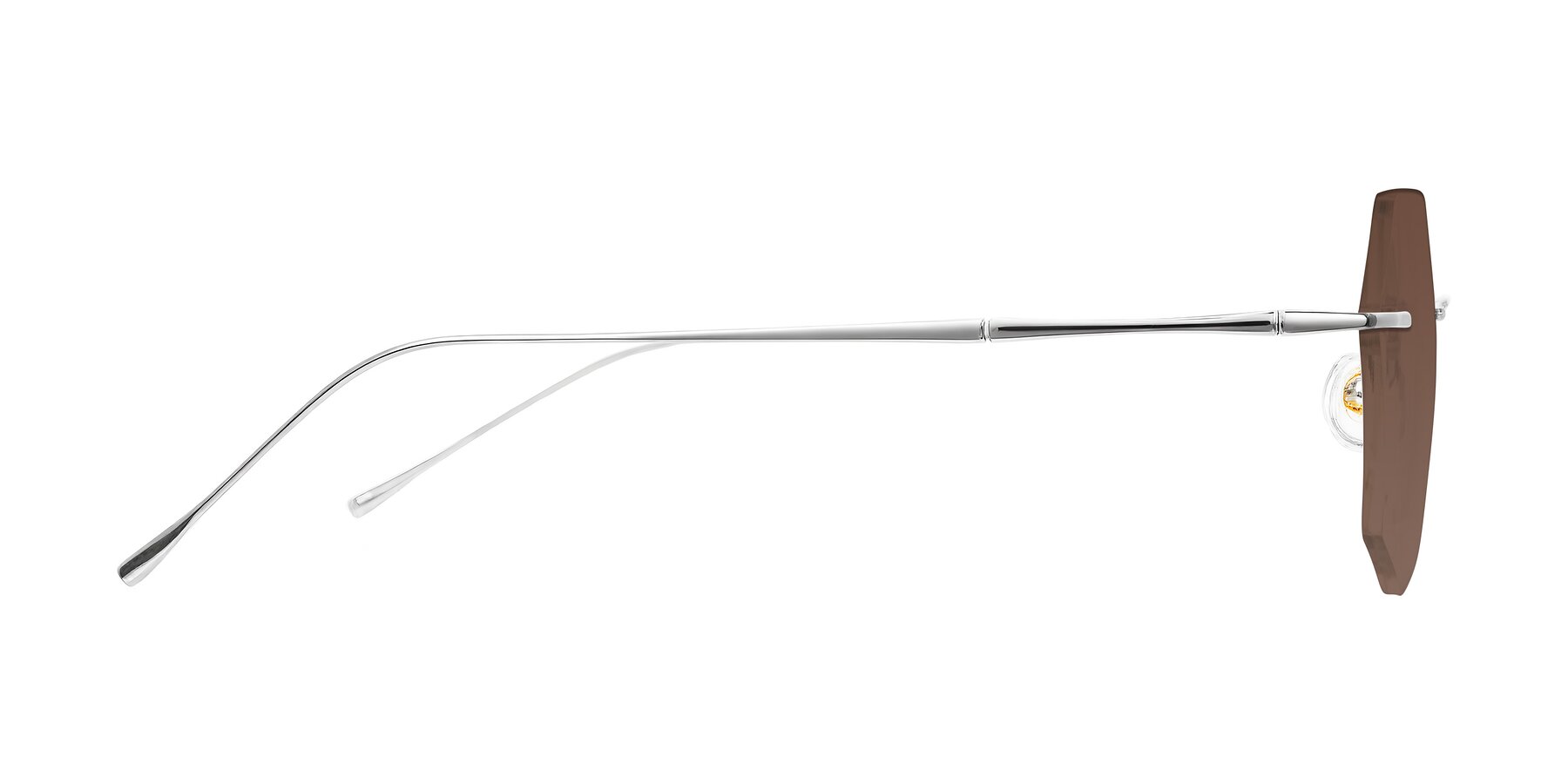 Side of Edme in Silver with Brown Tinted Lenses