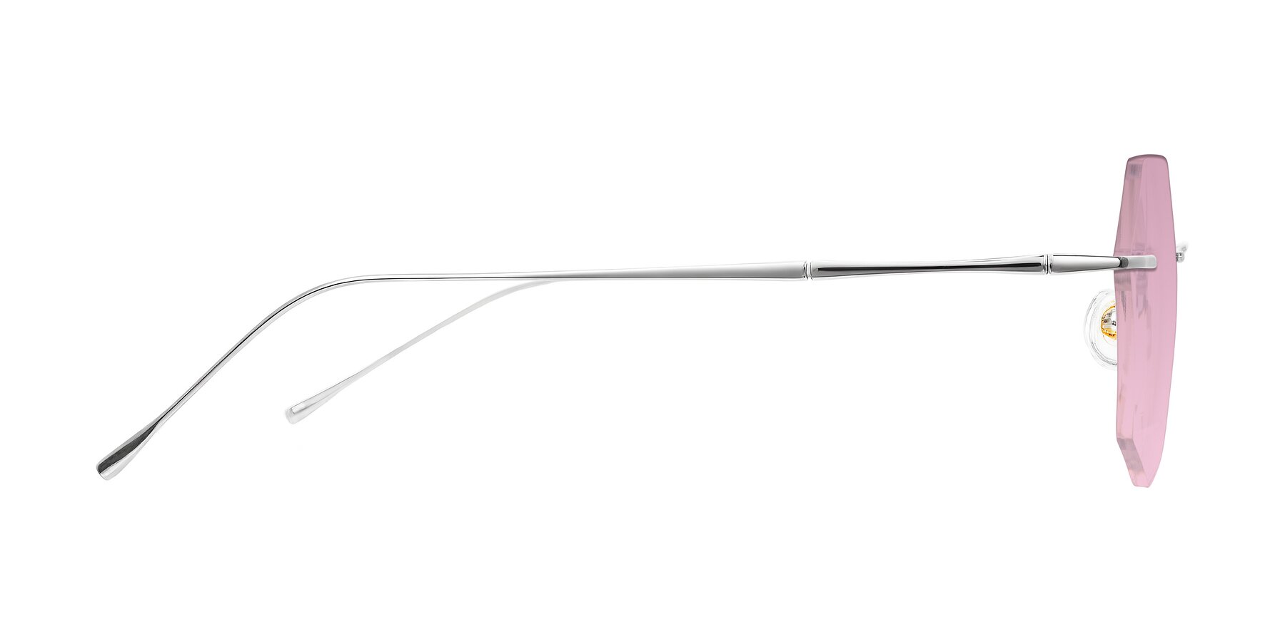 Side of Edme in Silver with Light Wine Tinted Lenses