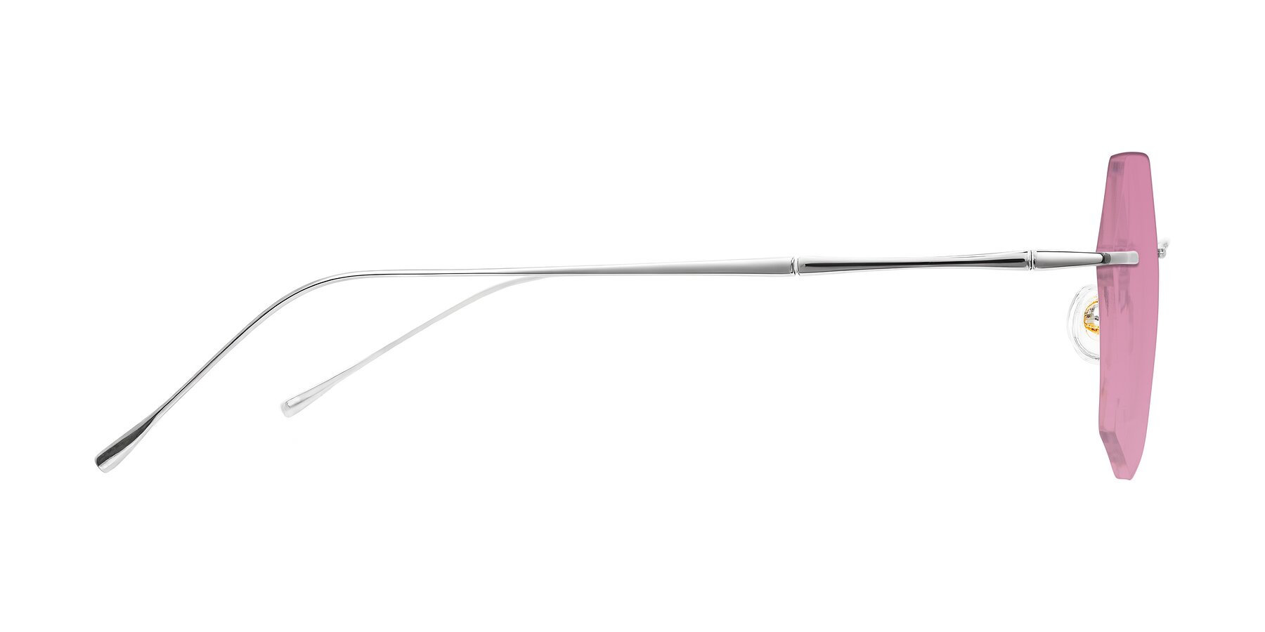 Side of Edme in Silver with Medium Wine Tinted Lenses