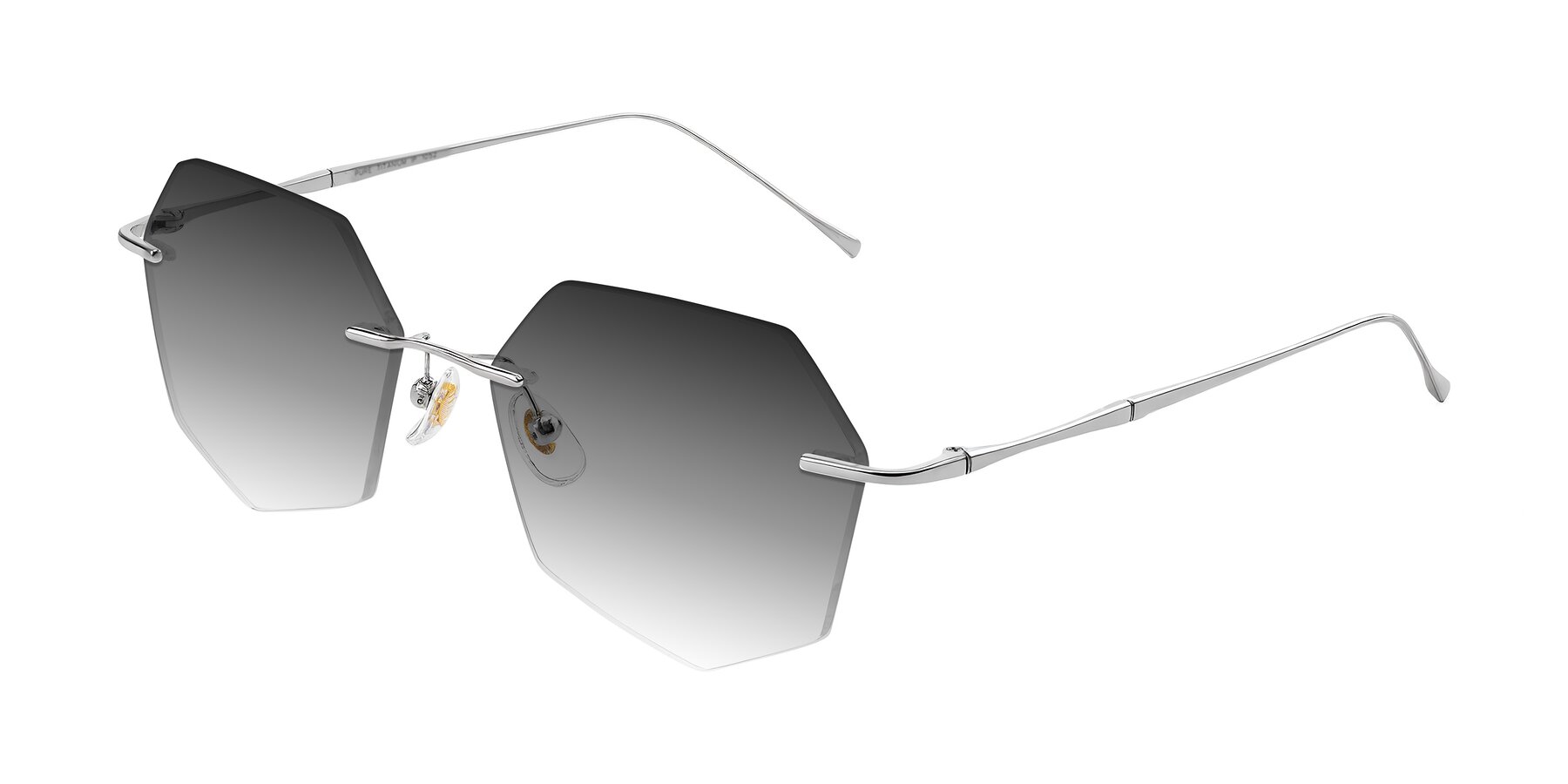 Angle of Edme in Silver with Gray Gradient Lenses
