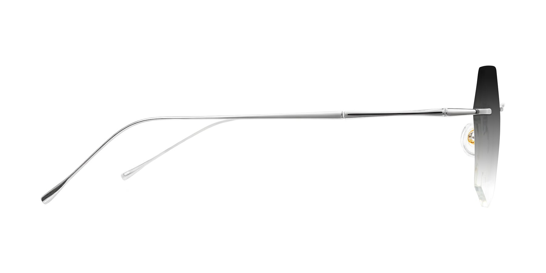Side of Edme in Silver with Gray Gradient Lenses