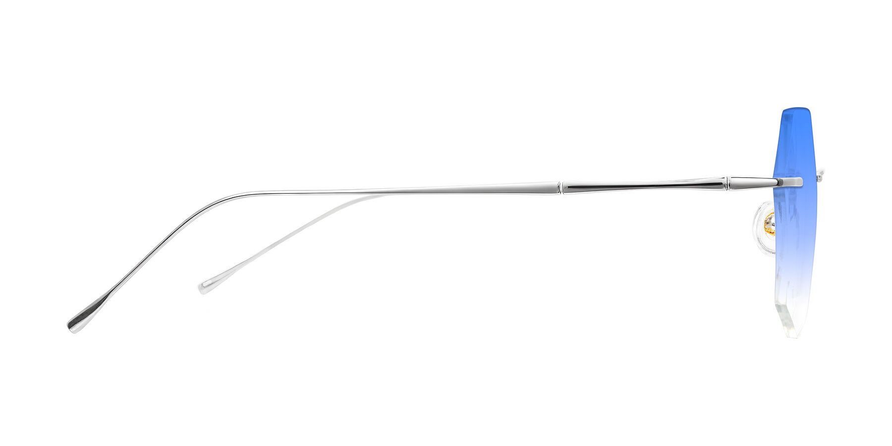 Side of Edme in Silver with Blue Gradient Lenses