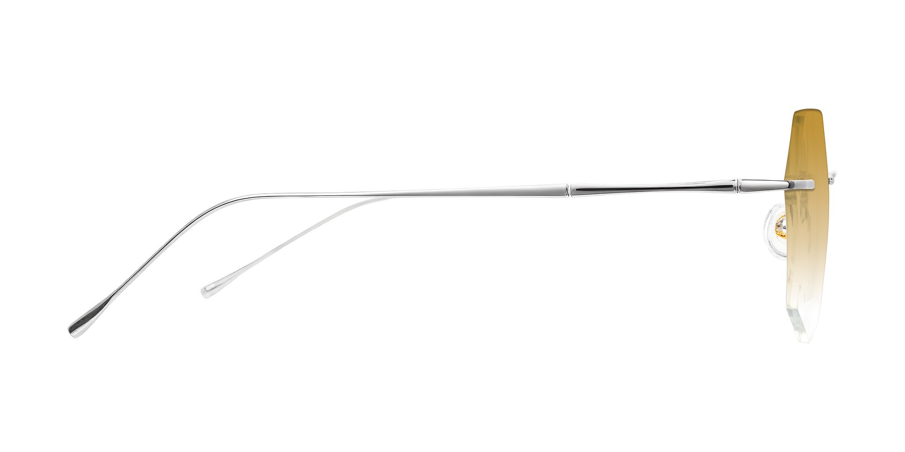 Side of Edme in Silver with Champagne Gradient Lenses