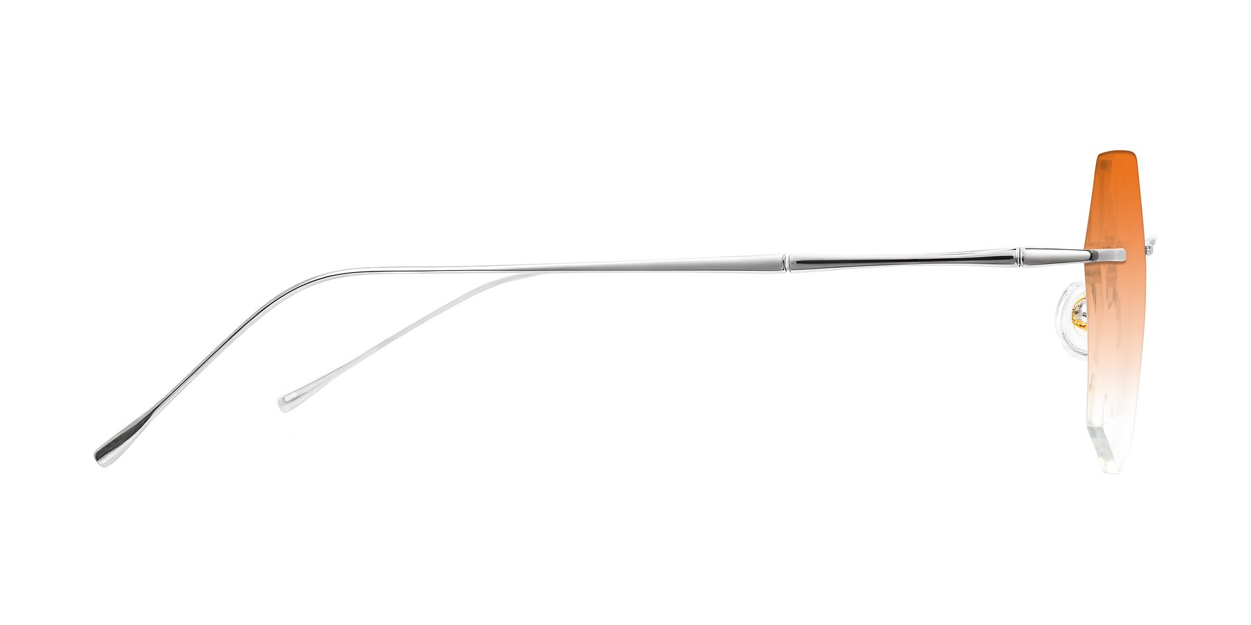 Side of Edme in Silver with Orange Gradient Lenses