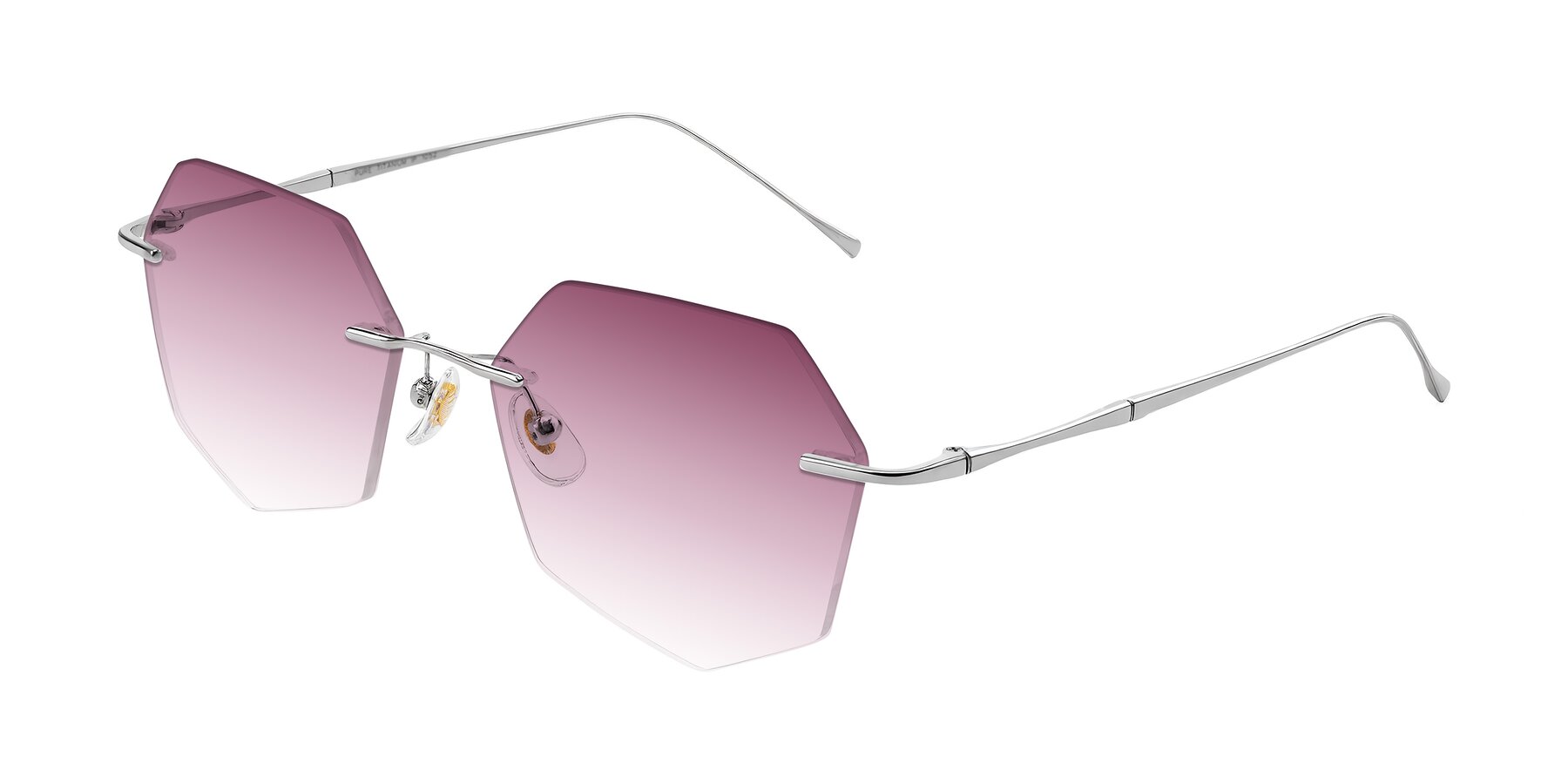 Angle of Edme in Silver with Wine Gradient Lenses