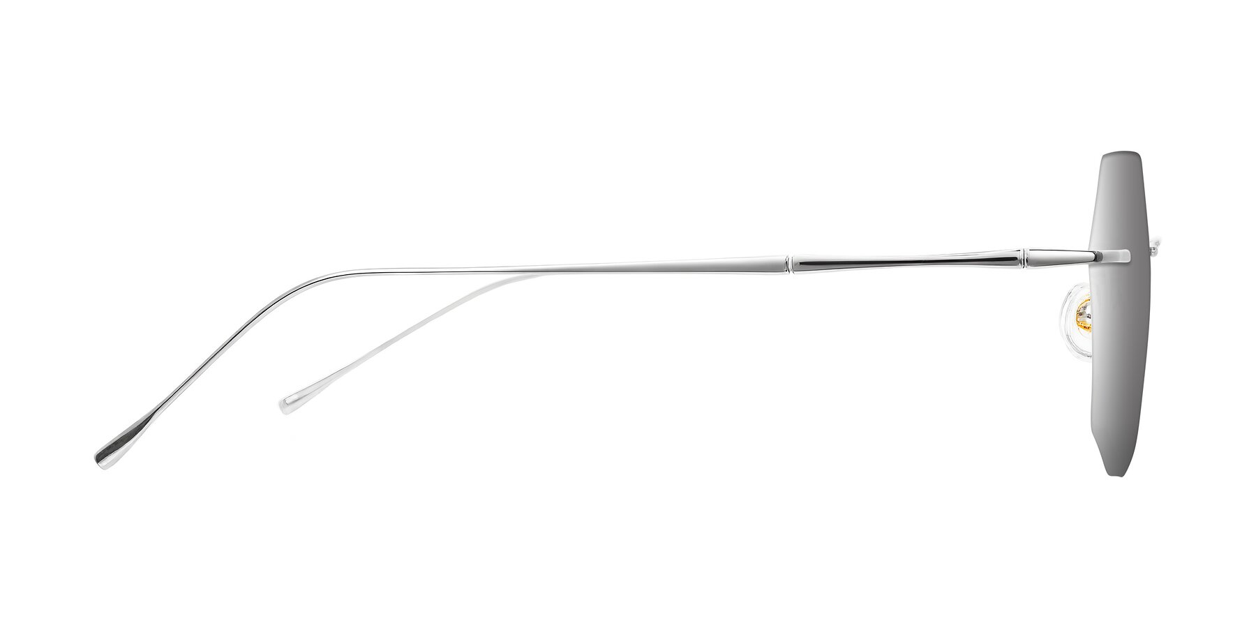 Side of Edme in Silver with Silver Mirrored Lenses