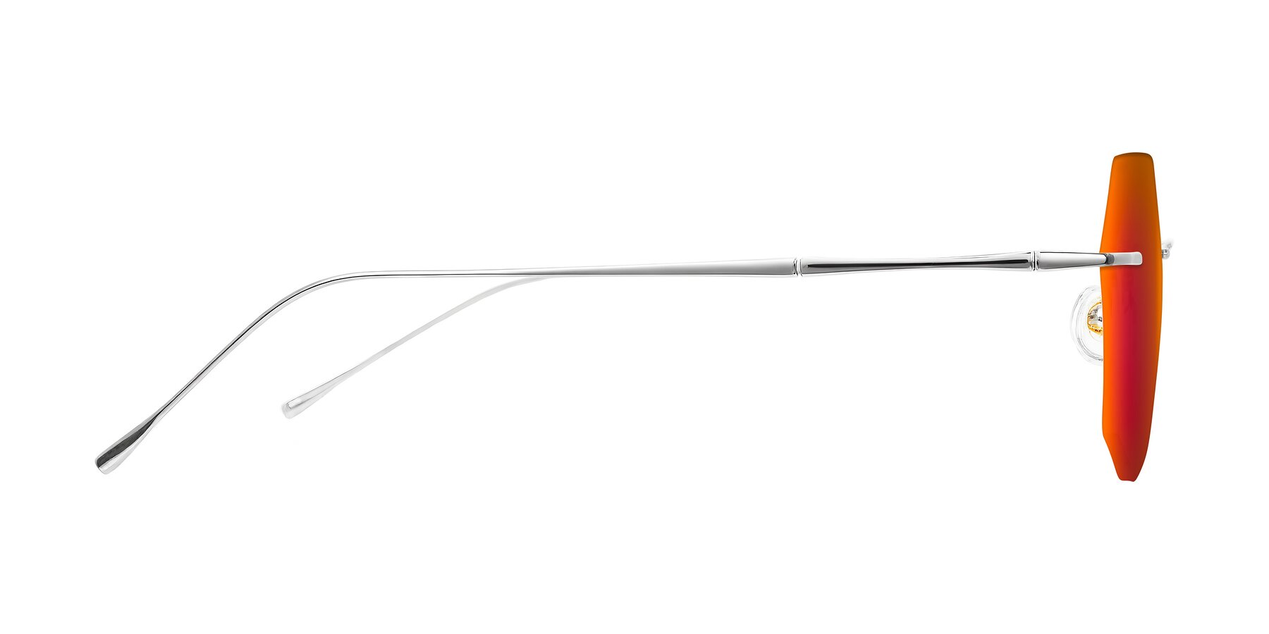 Side of Edme in Silver with Red Gold Mirrored Lenses