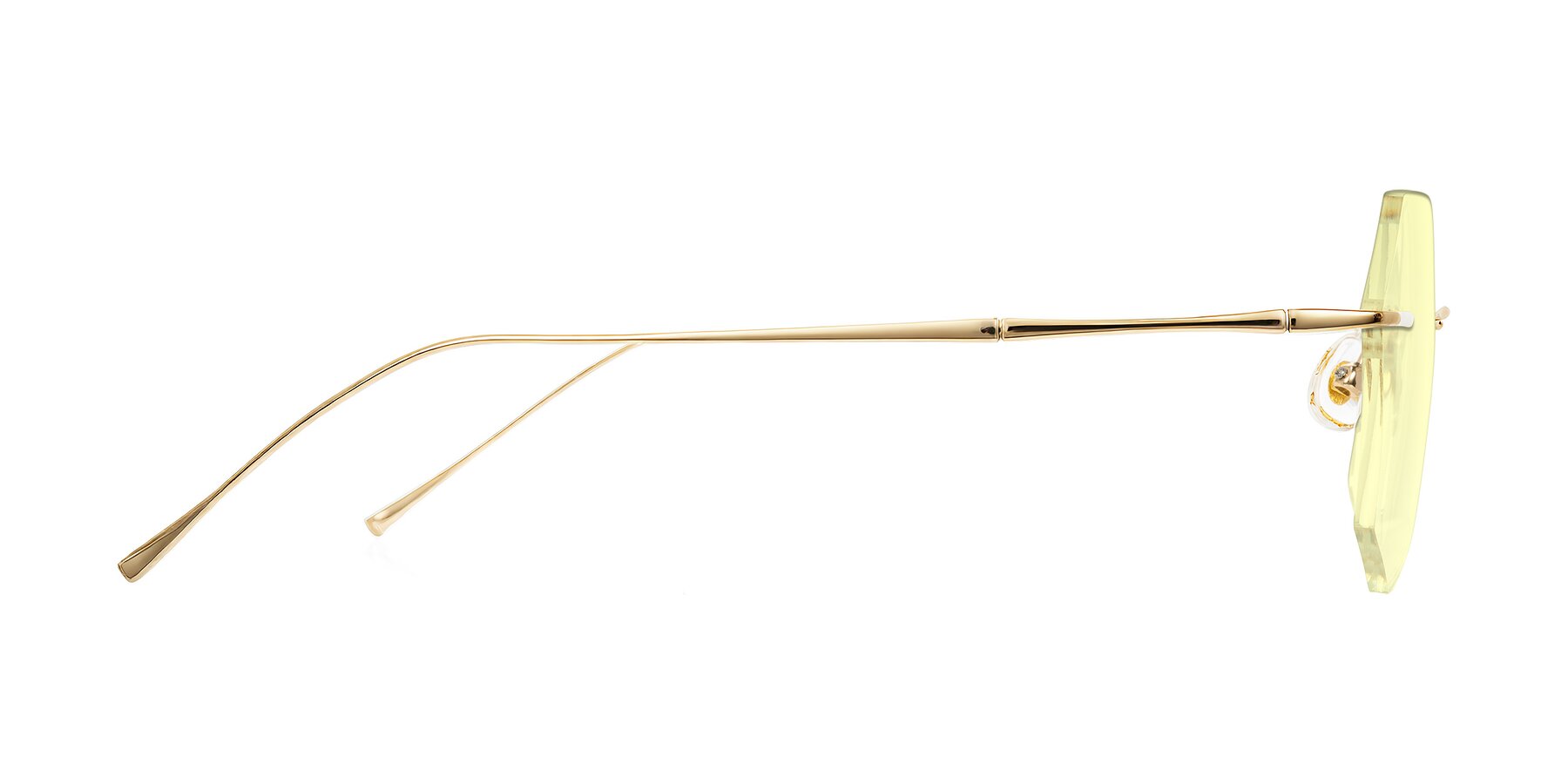 Side of Edme in Gold with Light Yellow Tinted Lenses
