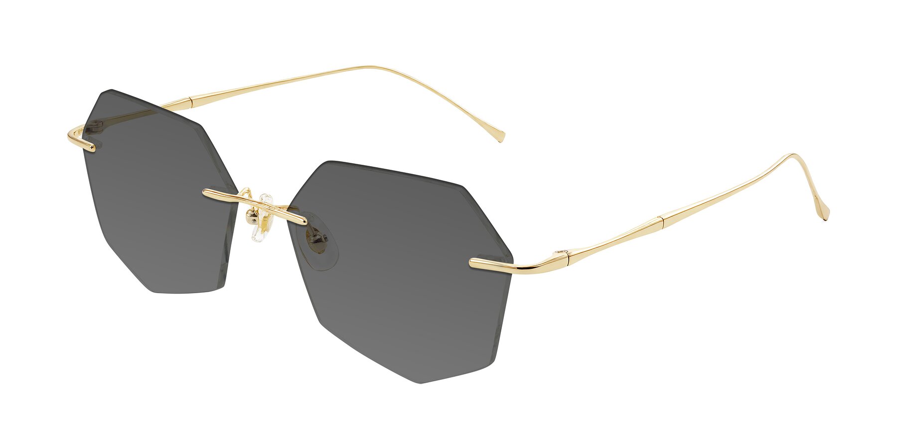 Angle of Edme in Gold with Medium Gray Tinted Lenses