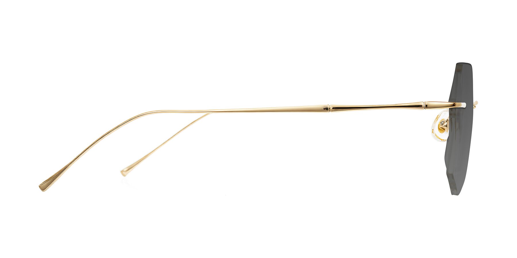 Side of Edme in Gold with Medium Gray Tinted Lenses