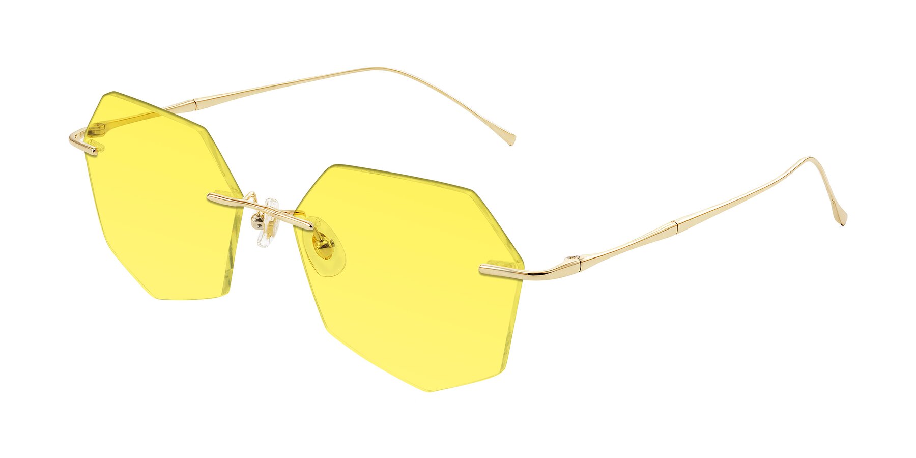 Angle of Edme in Gold with Medium Yellow Tinted Lenses