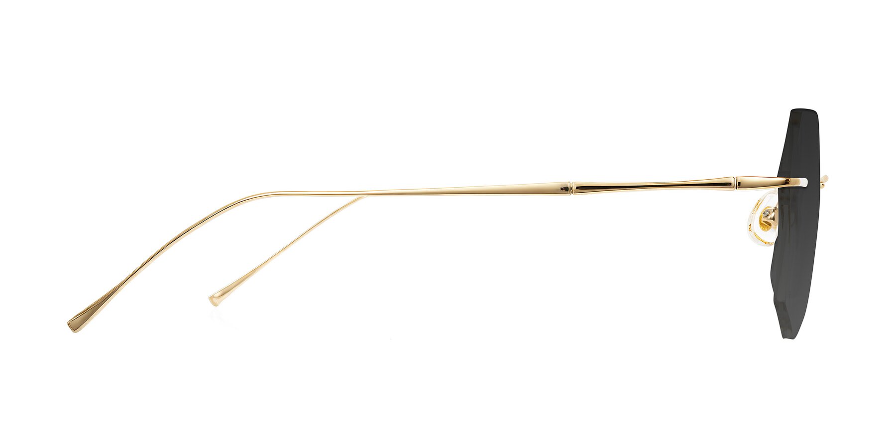 Side of Edme in Gold with Gray Tinted Lenses