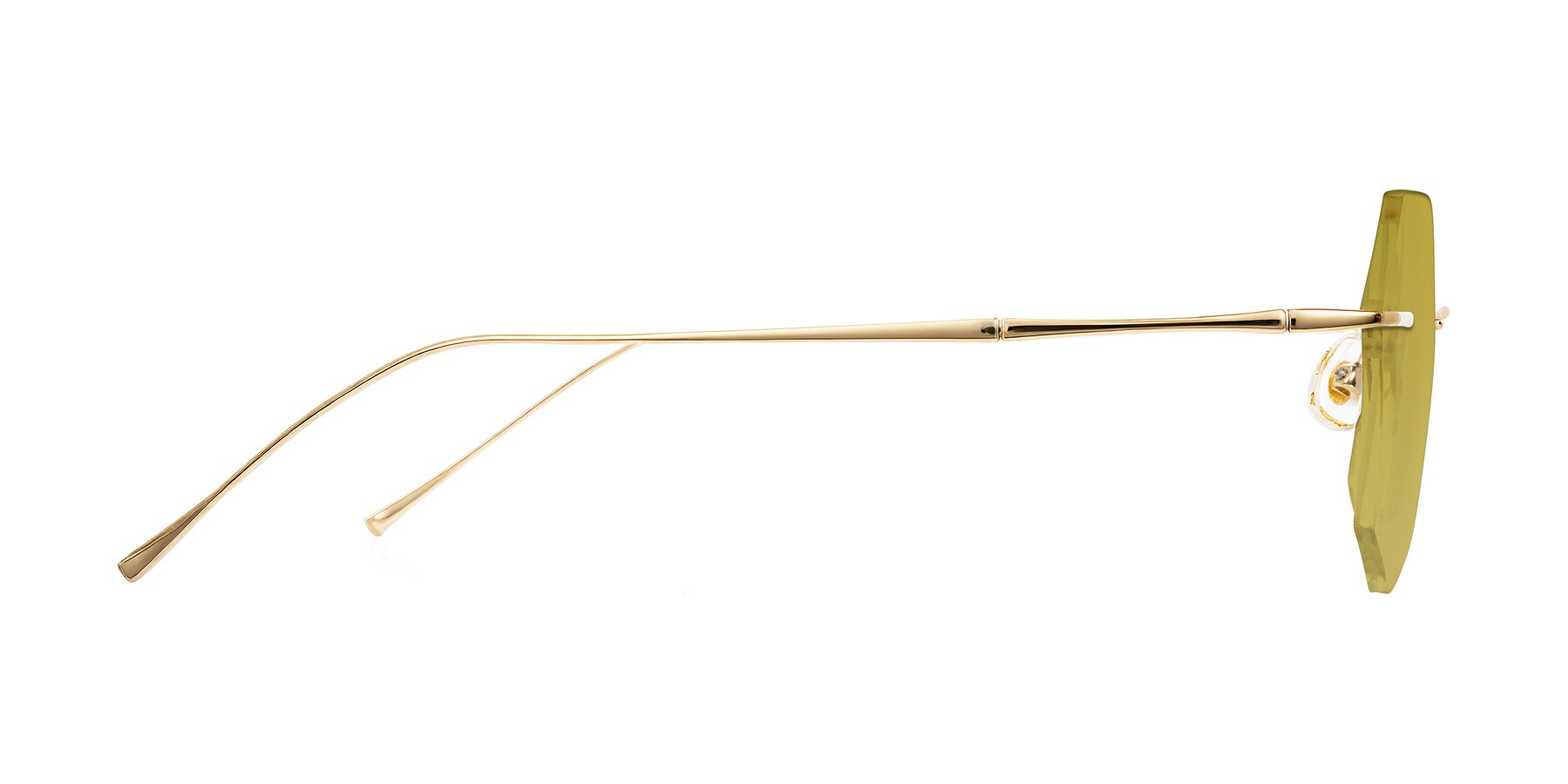 Side of Edme in Gold with Champagne Tinted Lenses