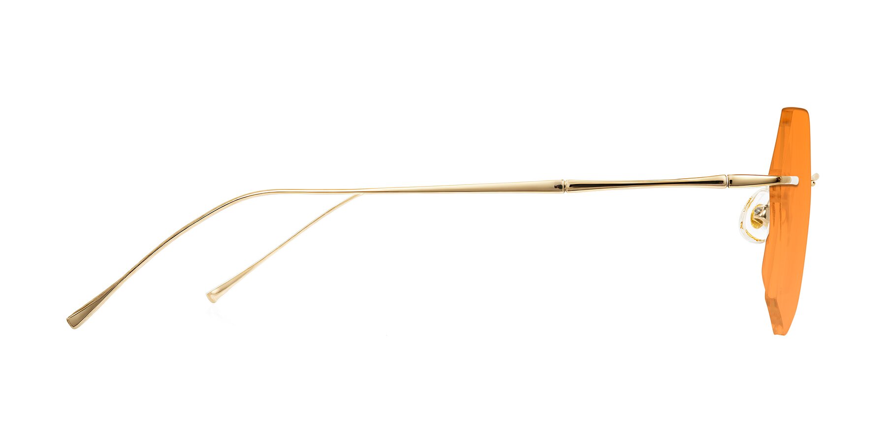 Side of Edme in Gold with Orange Tinted Lenses