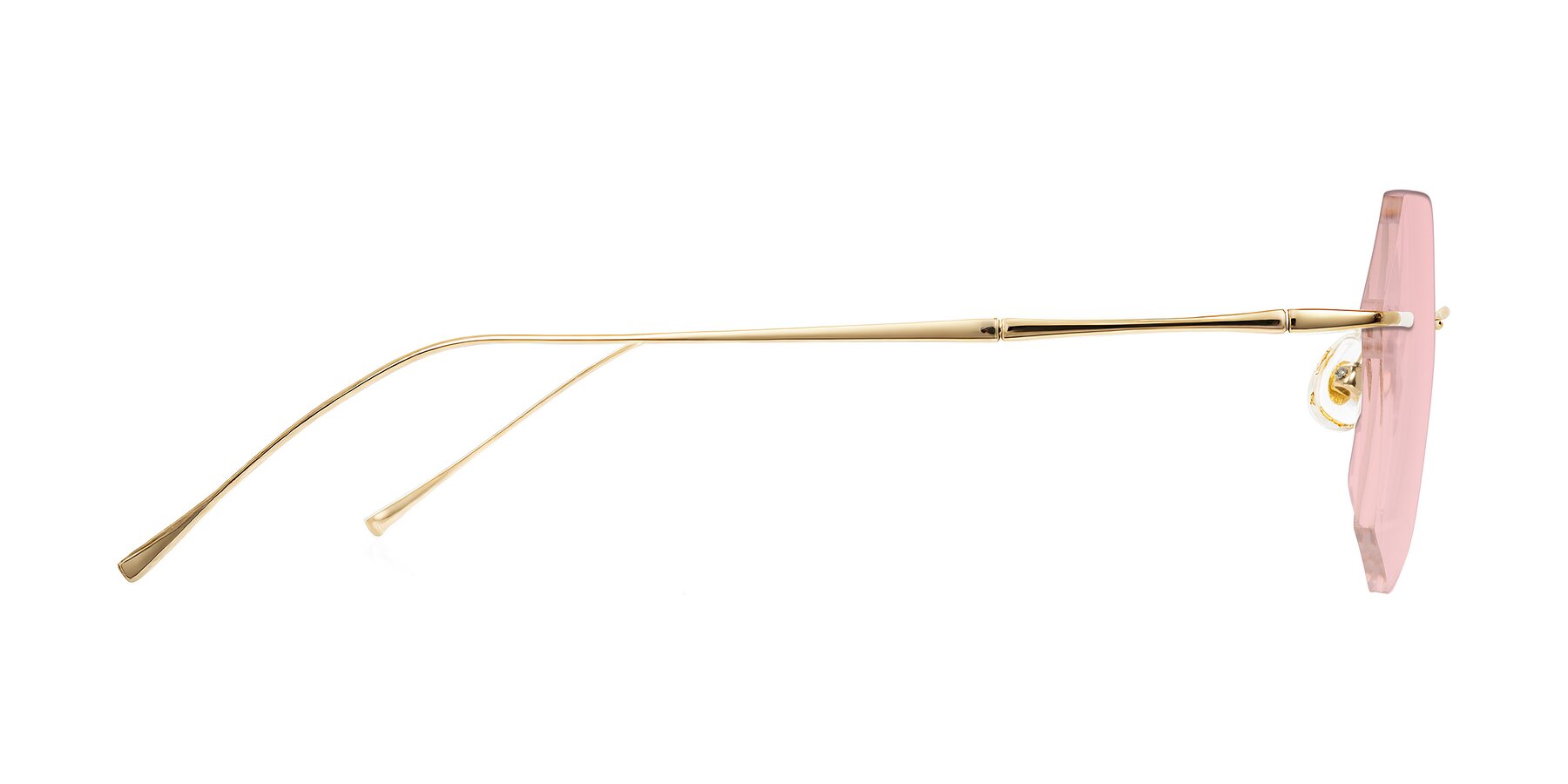 Side of Edme in Gold with Light Garnet Tinted Lenses