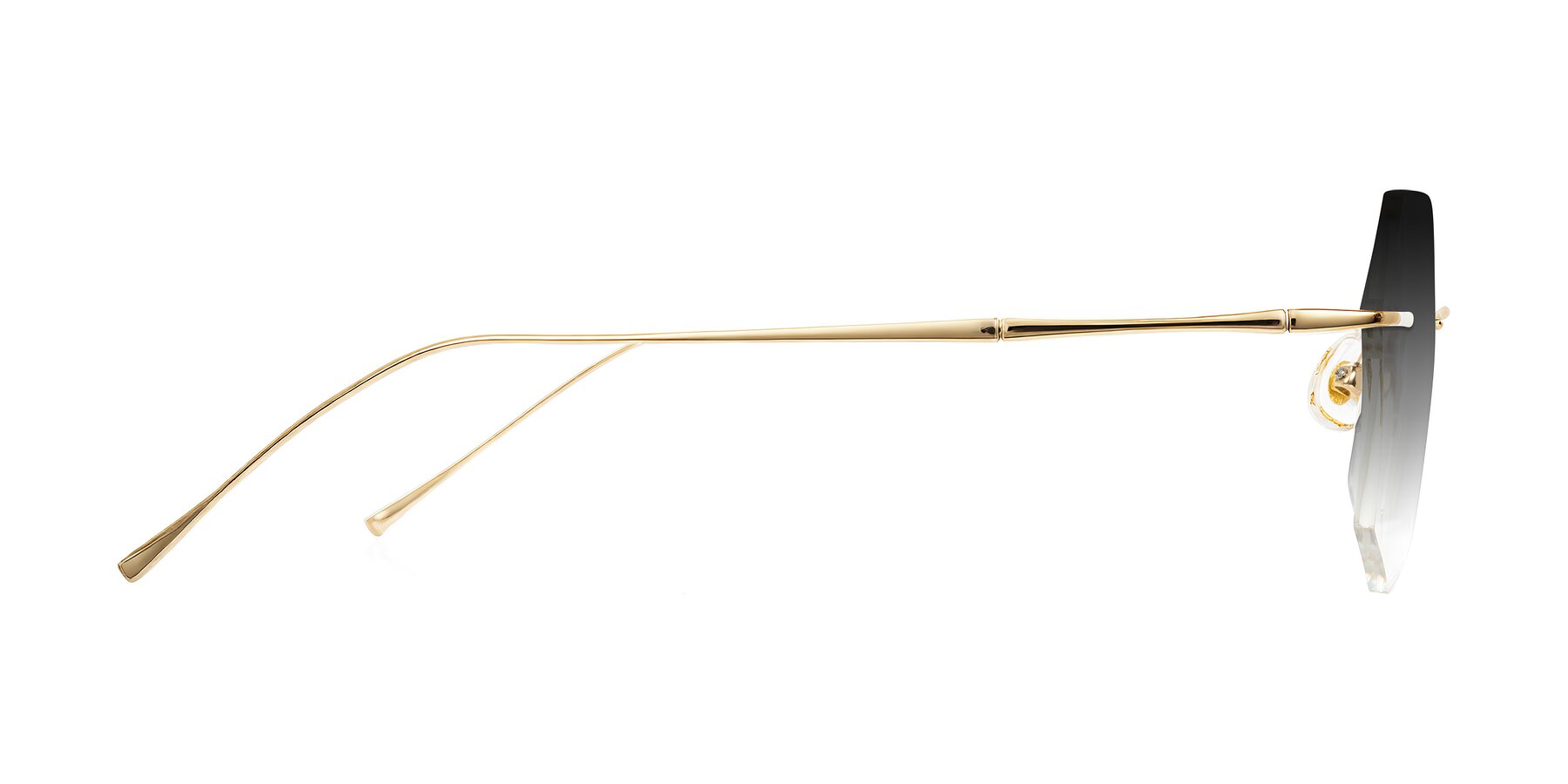 Side of Edme in Gold with Gray Gradient Lenses