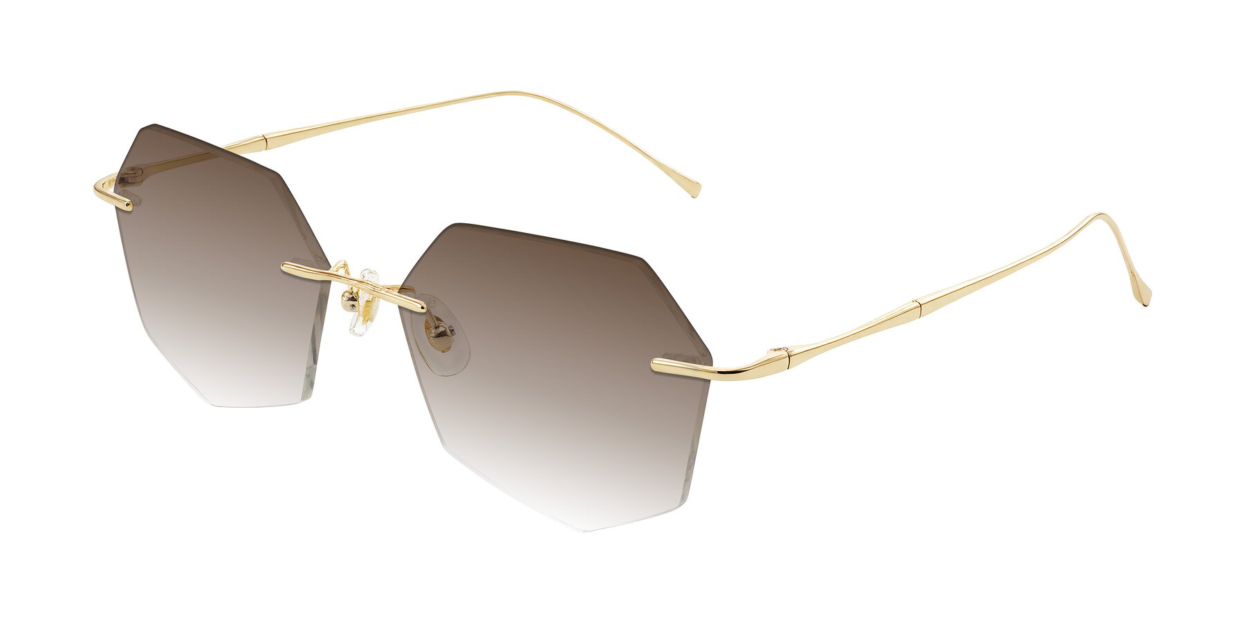 Angle of Edme in Gold with Brown Gradient Lenses