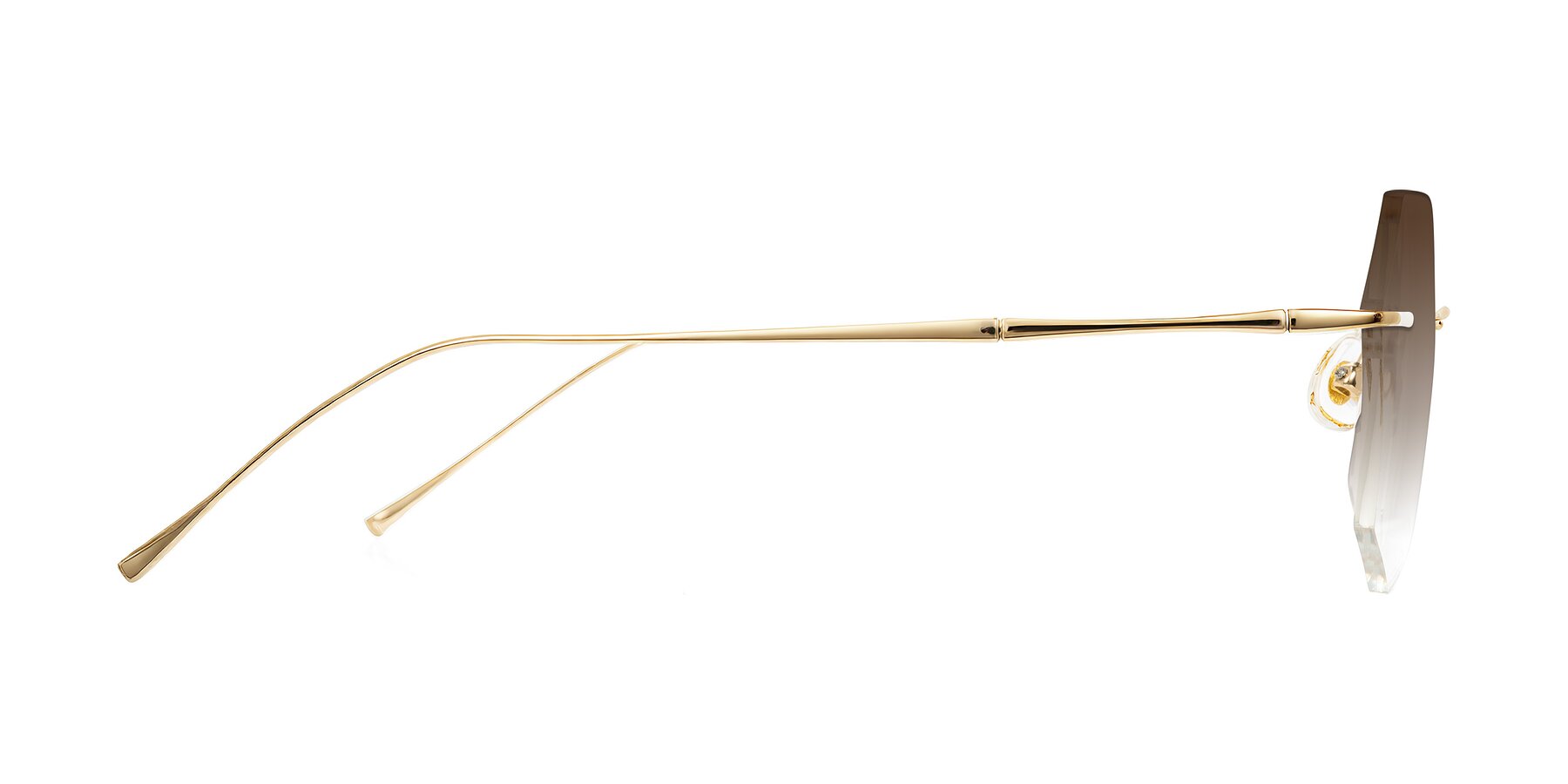 Side of Edme in Gold with Brown Gradient Lenses