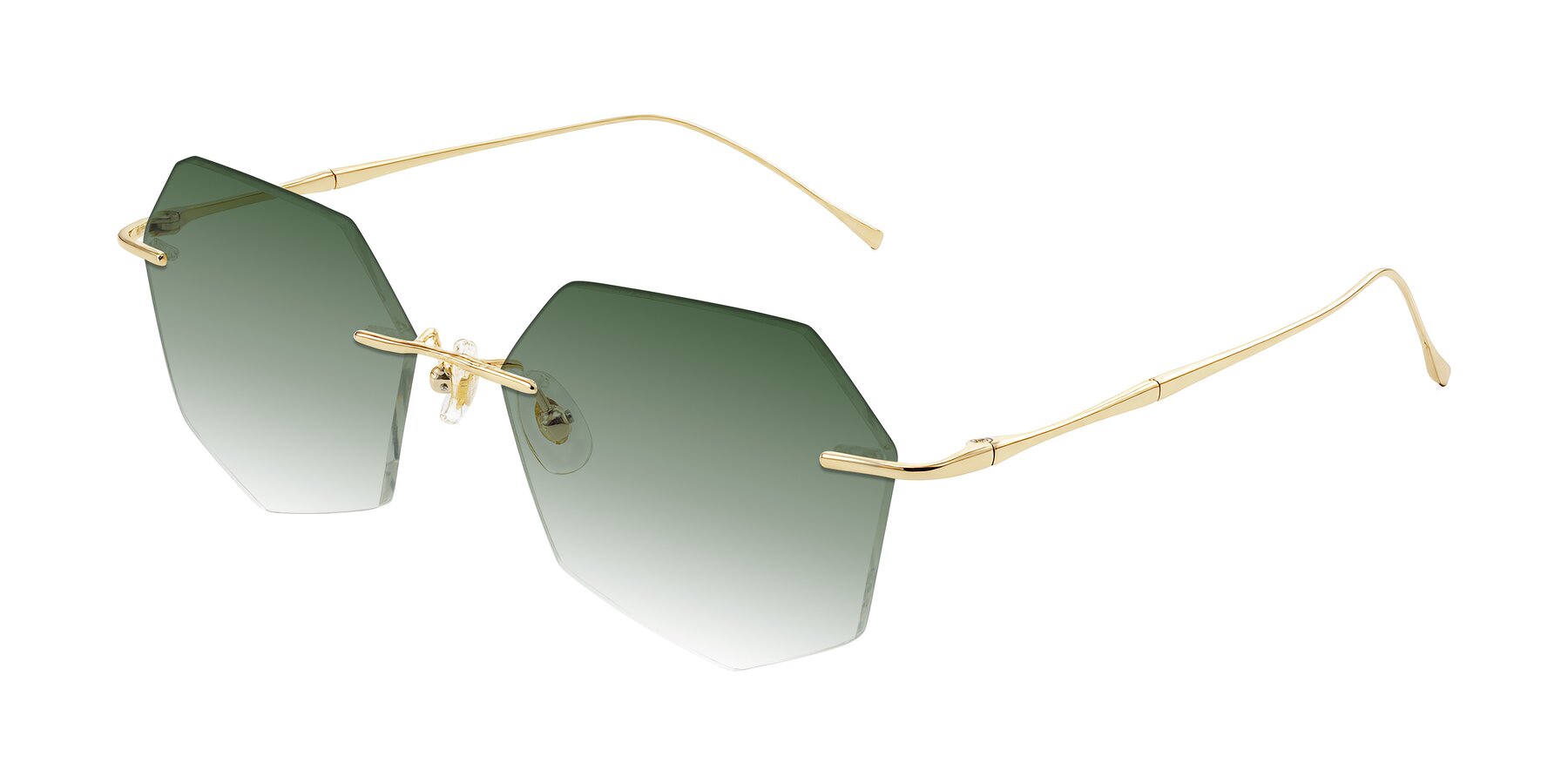 Angle of Edme in Gold with Green Gradient Lenses