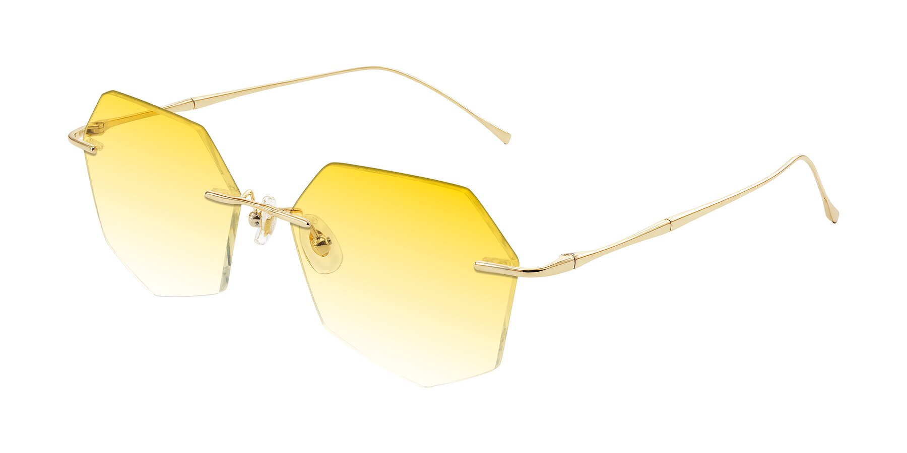 Angle of Edme in Gold with Yellow Gradient Lenses