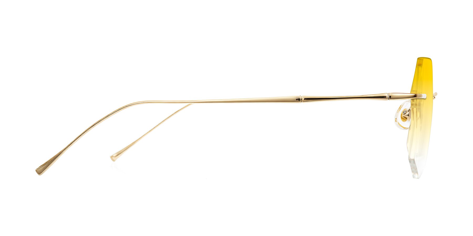 Side of Edme in Gold with Yellow Gradient Lenses
