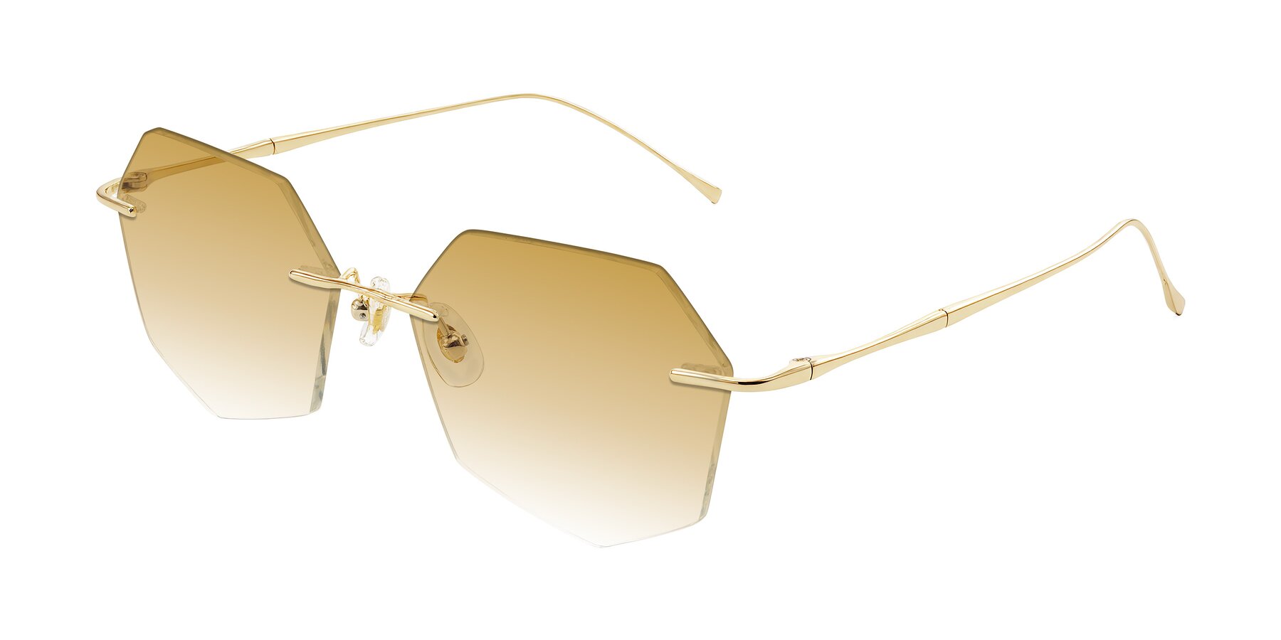 Angle of Edme in Gold with Champagne Gradient Lenses