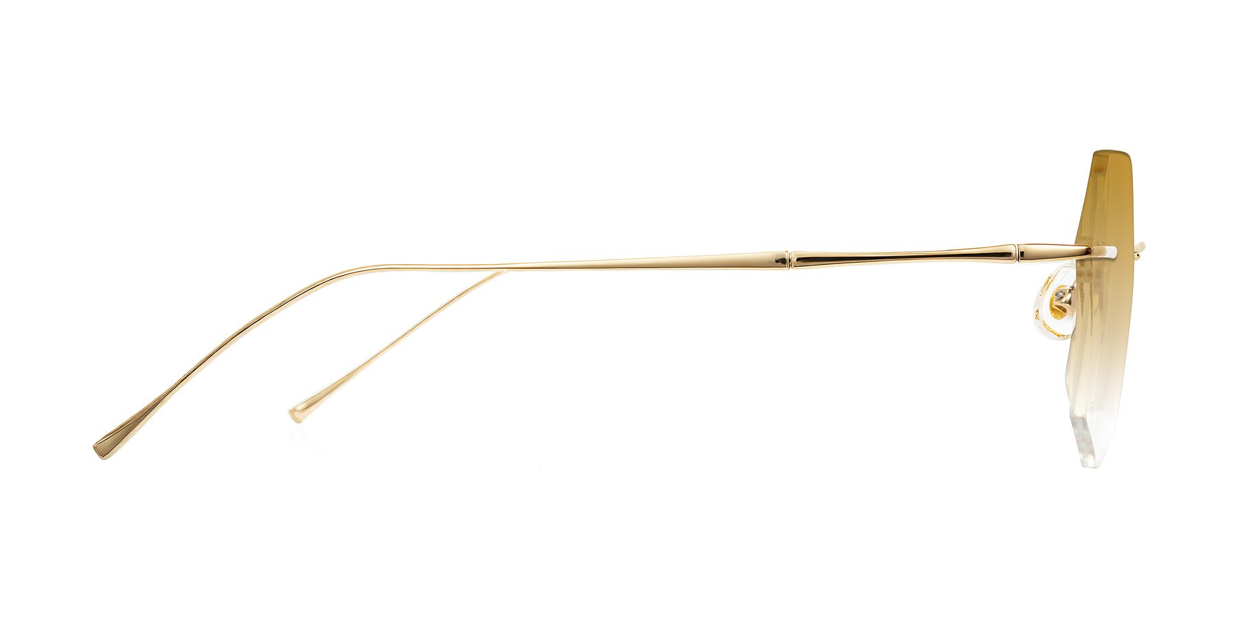 Side of Edme in Gold with Champagne Gradient Lenses