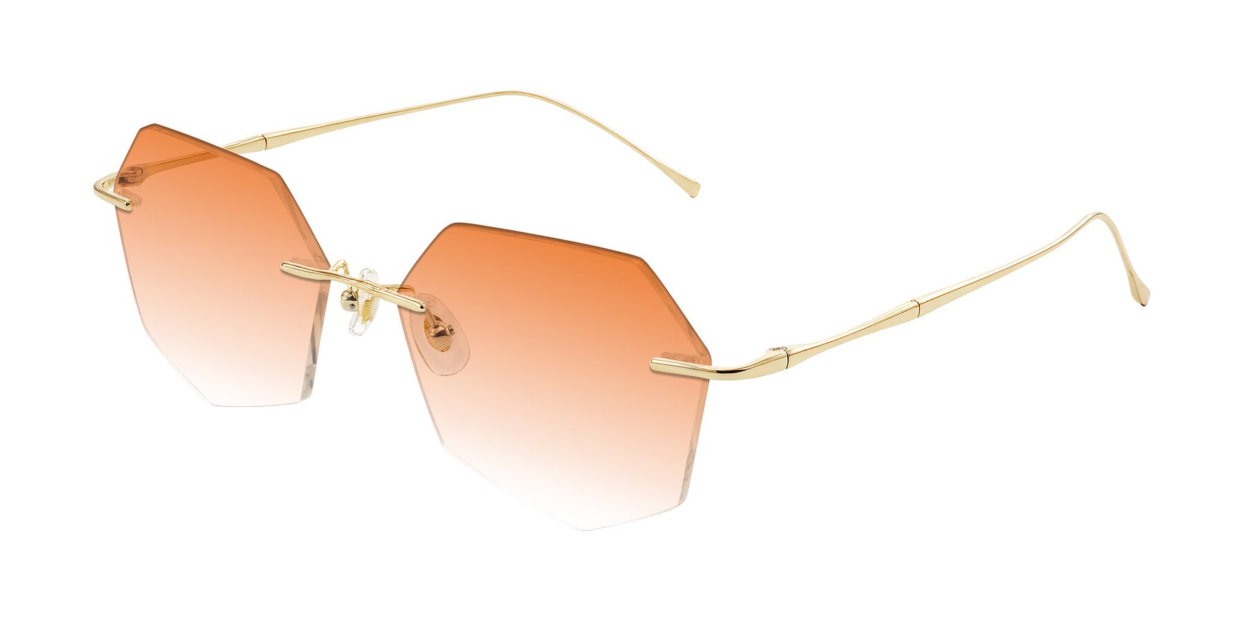 Angle of Edme in Gold with Orange Gradient Lenses