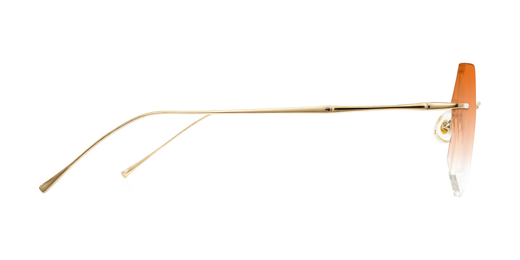 Side of Edme in Gold with Orange Gradient Lenses