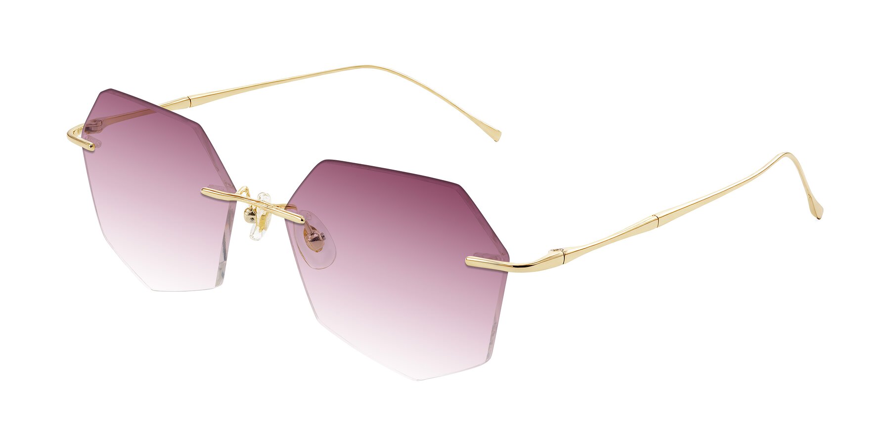 Angle of Edme in Gold with Wine Gradient Lenses