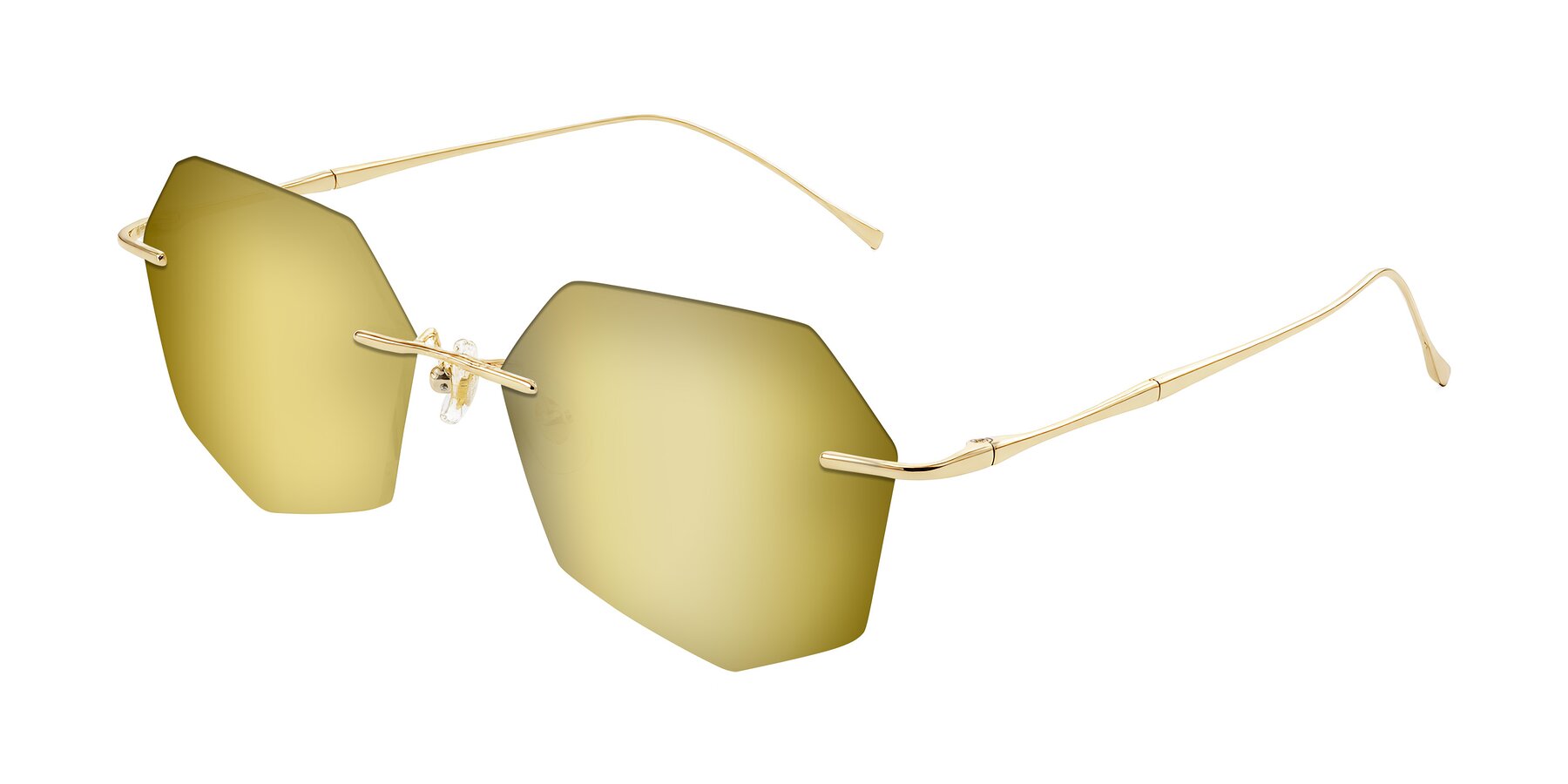Angle of Edme in Gold with Gold Mirrored Lenses