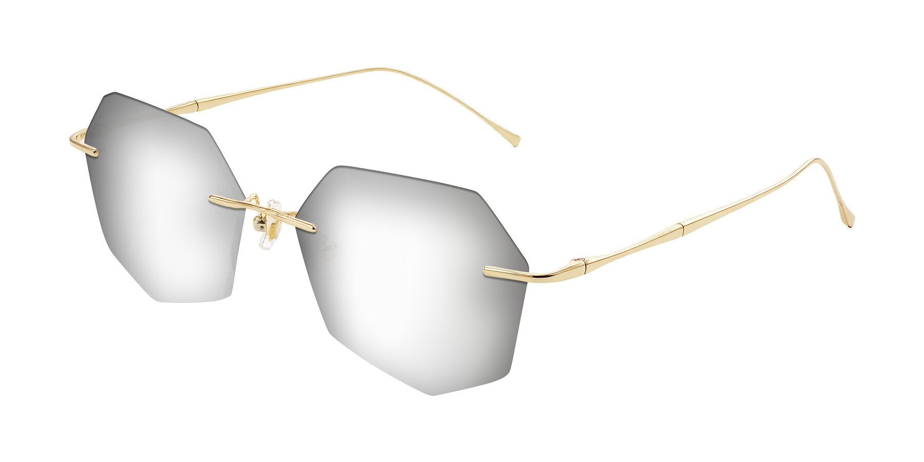Angle of Edme in Gold with Silver Mirrored Lenses