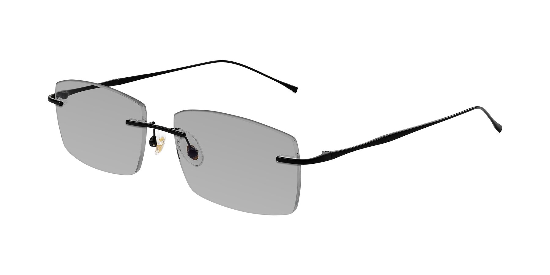 Angle of Cartman in Matte Black with Light Gray Tinted Lenses
