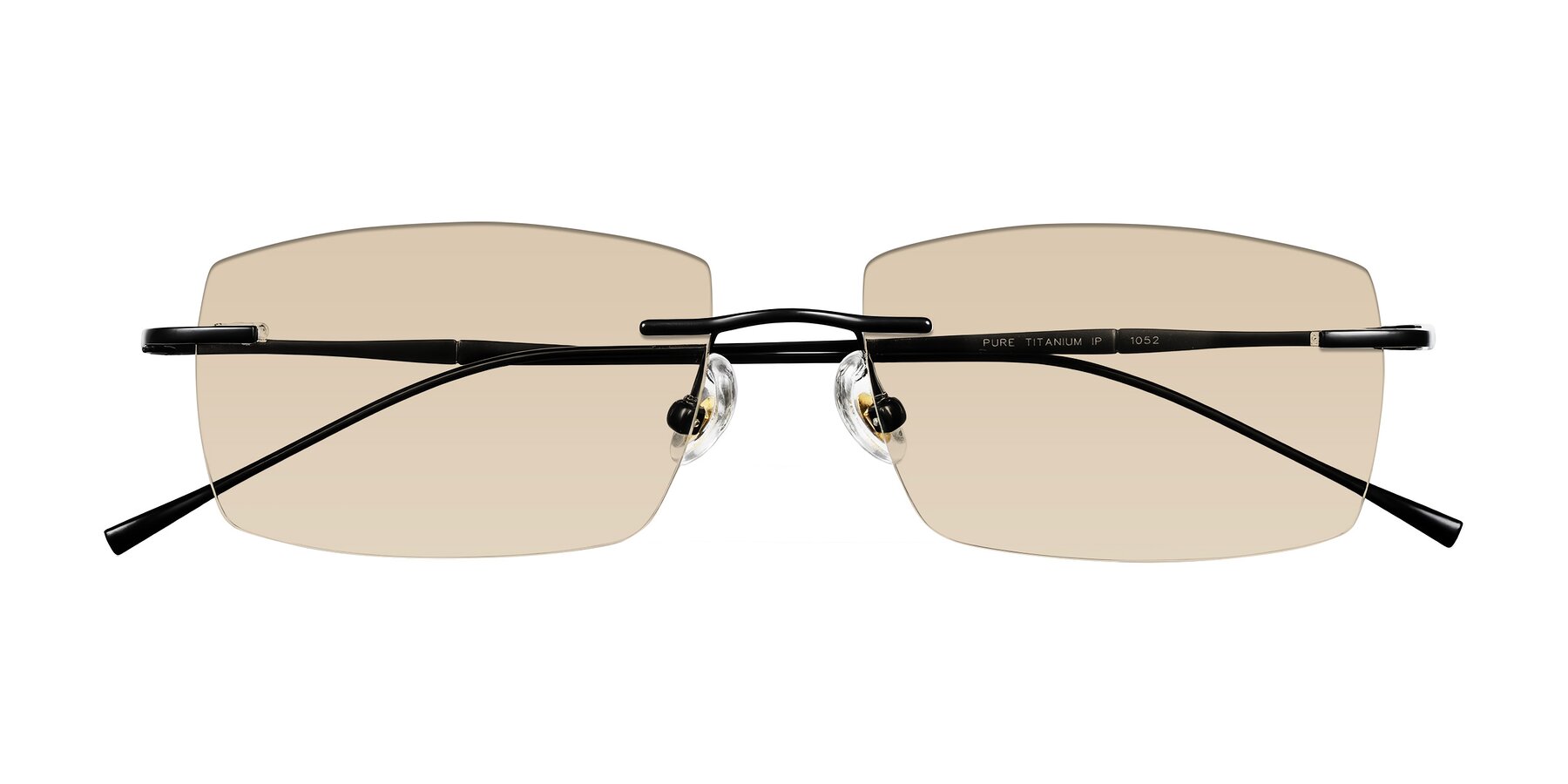 Folded Front of Cartman in Matte Black with Light Brown Tinted Lenses