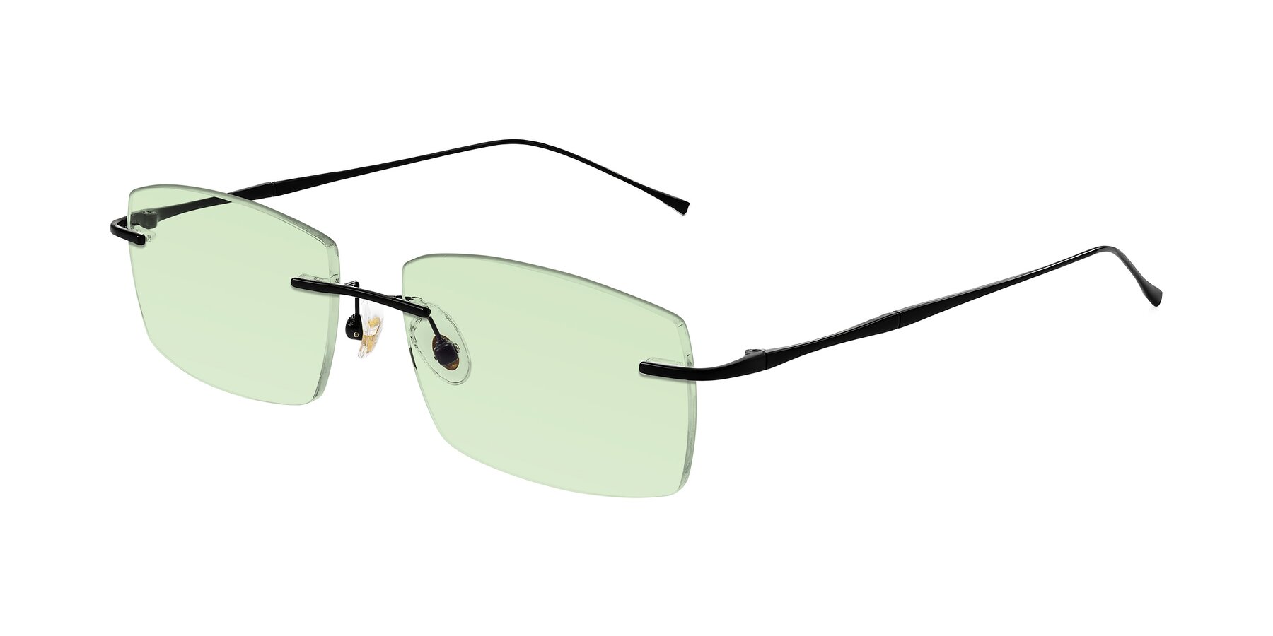 Angle of Cartman in Matte Black with Light Green Tinted Lenses
