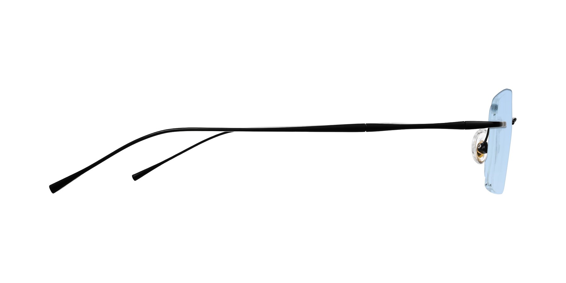 Side of Cartman in Matte Black with Light Blue Tinted Lenses