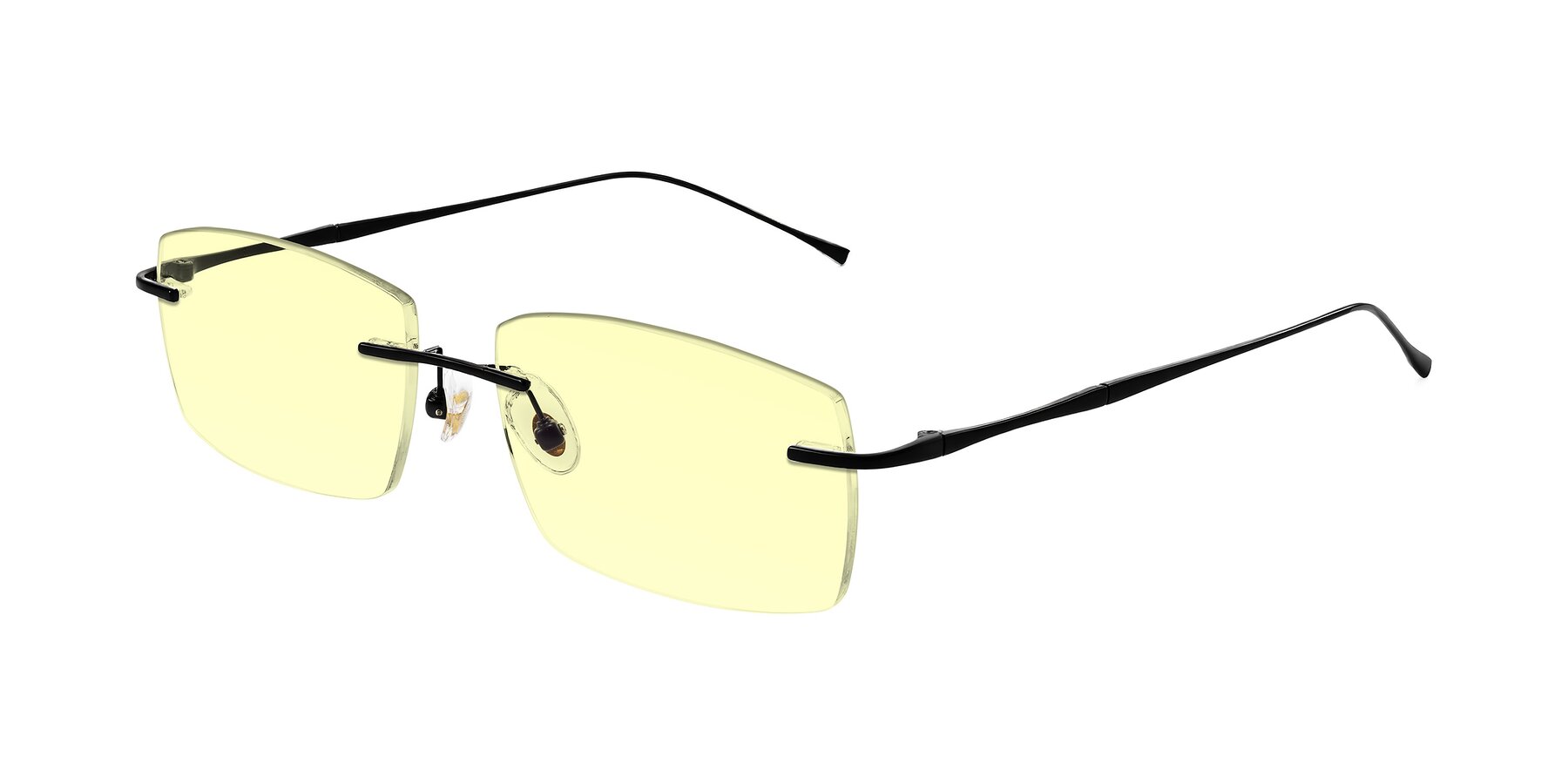 Angle of Cartman in Matte Black with Light Yellow Tinted Lenses