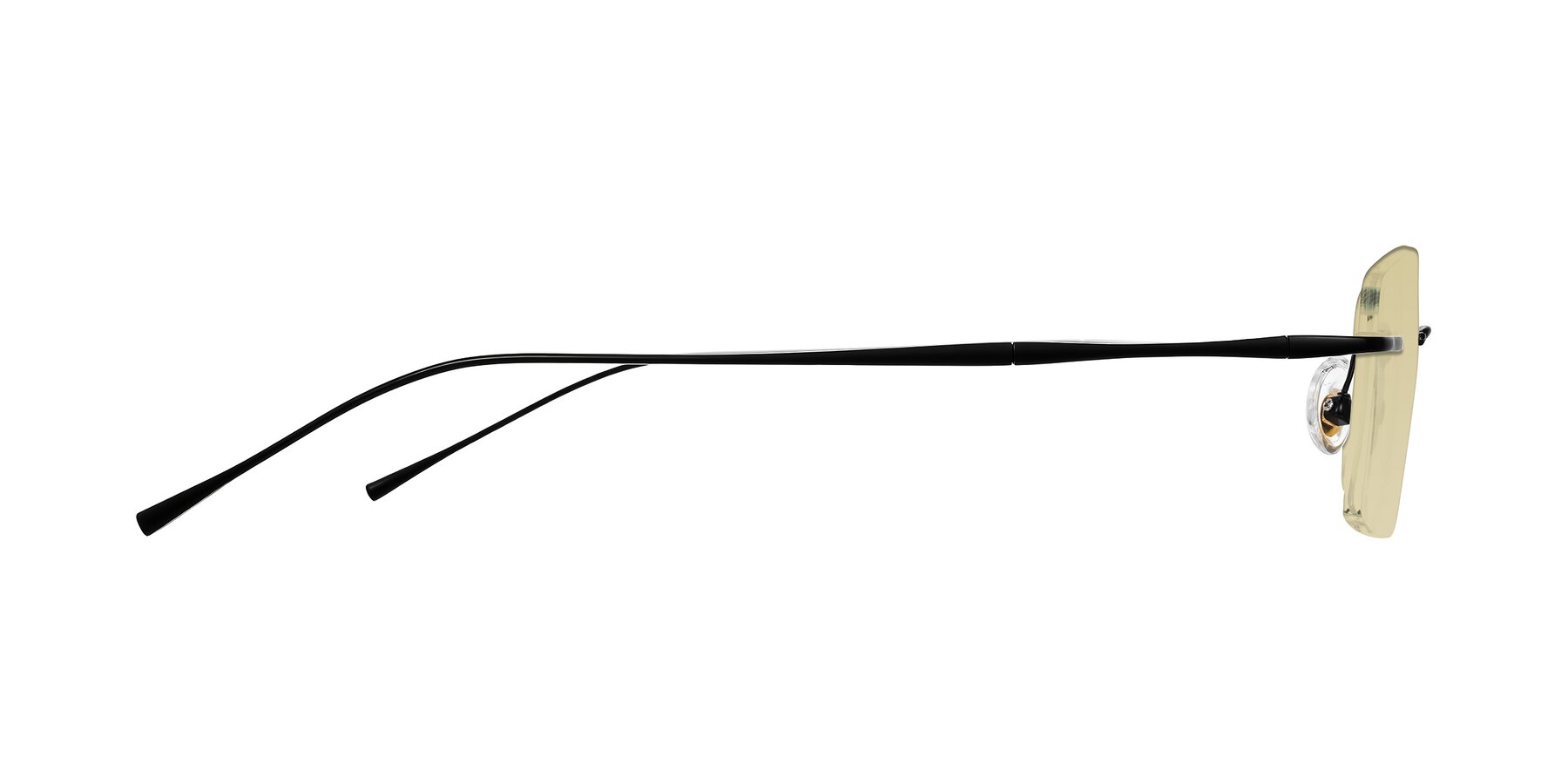 Side of Cartman in Matte Black with Light Champagne Tinted Lenses