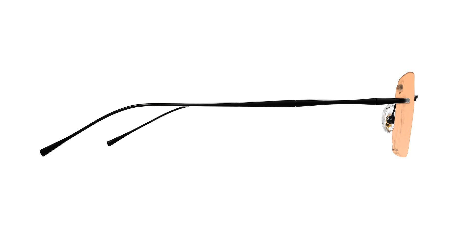 Side of Cartman in Matte Black with Light Orange Tinted Lenses