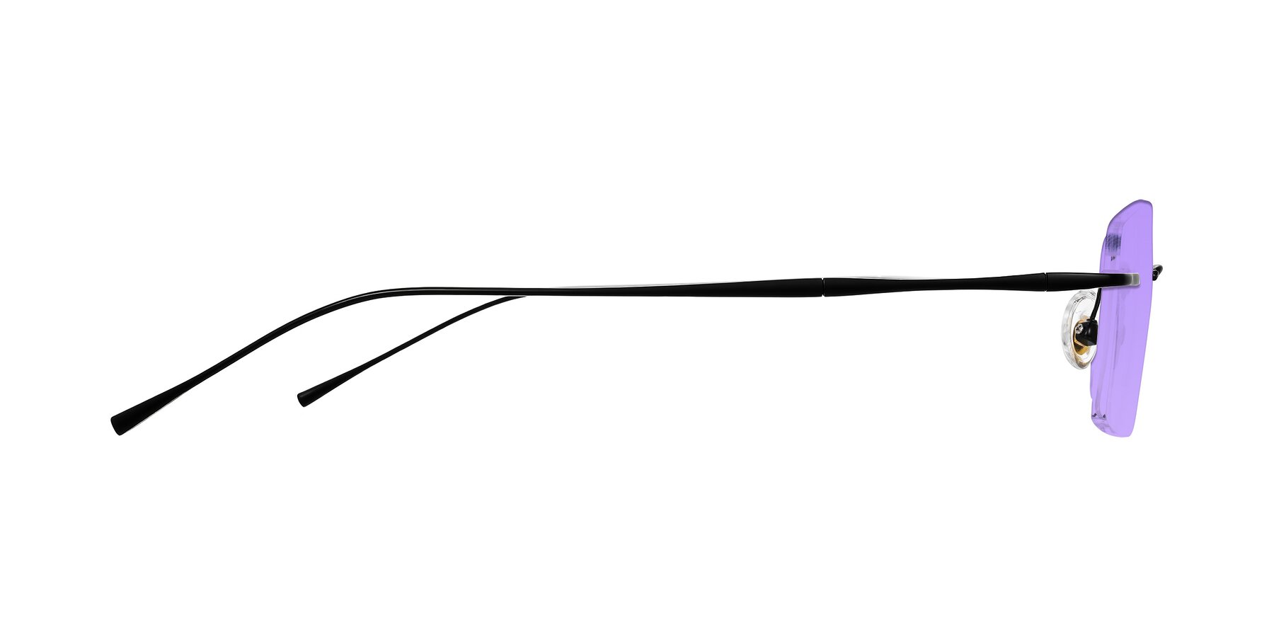 Side of Cartman in Matte Black with Medium Purple Tinted Lenses